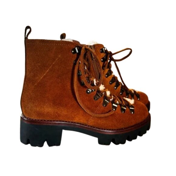 JEFFREY CAMPBELL Tan Suede Lace-Up Boots - Picture 1 of 5